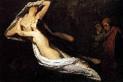 Ary Scheffer Francesca da Rimini and Paolo Malatesta appraised by Dante and Virgil painting